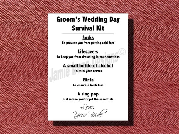of the groom survival kit diy wedding day groom s survival kit card groom s wedding of the groom survival kit diy wedding day groom s survival kit card groom s wedding