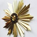 Rare Mid Century Modern Starburst Wall Clock by Welby. Brilliant Modernist Minimalist Design, Sunburst Clock with Sun Rays