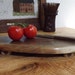 Custom order/Reclaimed wood/ Footed/ serving tray/ cutting board/ natural edge/ cheese board/ black walnut/wood