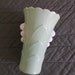 Vintage Glass Vase in Art Deco Style Mint Green with White Glass 5 1/4 inch tall PERFECT