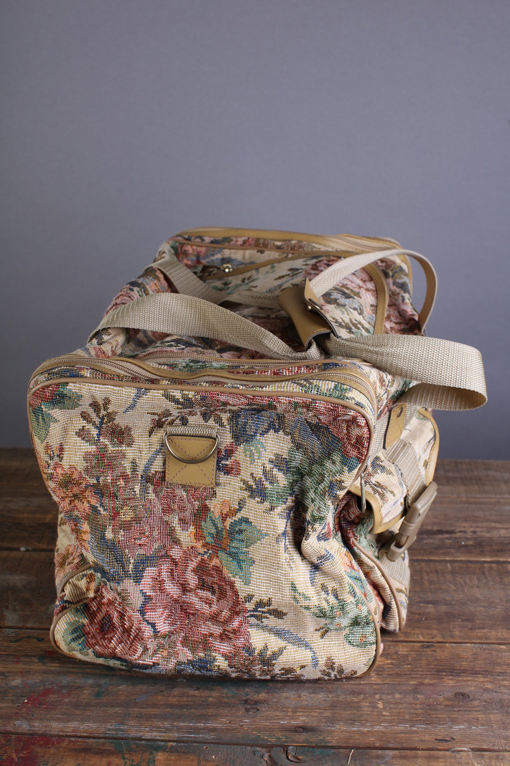 Floral Tapestry Duffle bag Carry on luggage
