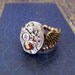 Steampunk Ring (R53) - Vintage Watch Movement Piece with Wings - Filigree Ringband - Swarovski Crystal