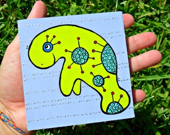 Art Block - Manatee on purple