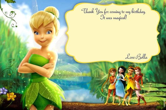Items Similar To Tinkerbell Thank You DIGITAL FILE On Etsy