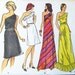 Women's One Shoulder Sleeveless Evening Cocktail Dress with Ruffle Trim - Vintage 1970s Vogue Sewing Pattern 8878 - Bust 34 - Factory Folds