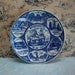 Massachusetts The Bay State Blue and White Vintage Souvenir Transferware Plate