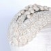 1950s Hat Cream Cap Half Moon Hat Off White Hat with Soft Pink Rosettes Spring Hat Skull Cap Vintage 50s Cap with Roses