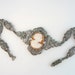 RESERVED FOR W // Art Deco Bracelet Carved Shell Cameo Classical Profile Silver Floral Filigree 1920s Jewelry