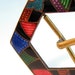 Art Deco Belt Buckle Czech Guilloché Enamel Jewel Colors & Bonus Belt 1930s Accessory