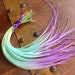 Real Hair Feather Extensions Colorful Pastel Tie Dyed Feathers 9-12inch Feather Hair Extensions Blue, Purple, Green Hair Accessories
