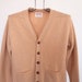 Wool camel Hair Cardigan Sweater Mens Womens Medium