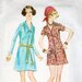 1970s Mini Front Zip Dress - Vintage Butterick Pattern 5734 Bust 34