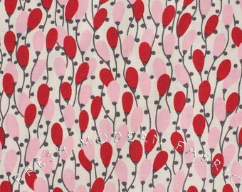 Half Yard Olympia Karo in Red and Pink by Alexander Henry, 100% Cotton Fabric
