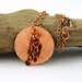 Copper Necklace with Topaz Glass Dangle