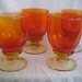 RESERVED Vintage Colony Glass Picardo Orange Wine Glass 1970s