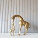 Brass Giraffe Pair // Mother and Baby