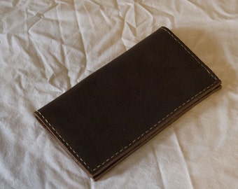 Handcrafted Leather Checkbook cover