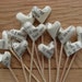 Vintage Novel Pages Origami Hearts Party Picks or Cupcake Toppers, set of 12. Great Teacher Gift.