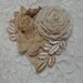 Ribbon flowers Pin brooch French ribbonwork applique hand dyed one of a kind millinery ON HOLD