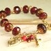 Catholic Rosary Bracelet // Ruby Red & Gold // Petite Size // Flower Girl, Baptism Gift