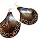 Coconut Pendant Eaarrings 1 Pair