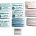 Antique Medicine Apothecary Pharmacy Labels (No.2) from 1890s (Set of 10 blue labels) - Paper Crafts, Altered Art, Halloween Decor and more