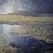 Intaglio Print/ Navy Blue Home Decor: Striation 38