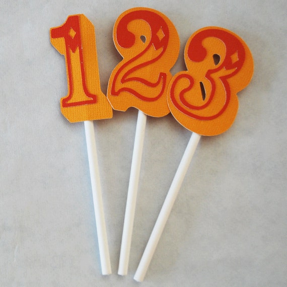 Vintage By of toppers circus Your Little Circus Set Toppers number cupcake Cupcake vintage 12 Cupcake