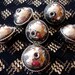 Moroccan hand beaten silver bead 1.25" wide