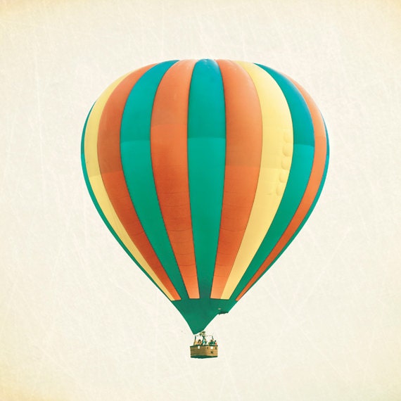 Items similar to Nursery Photography - hot air balloon print circus ...