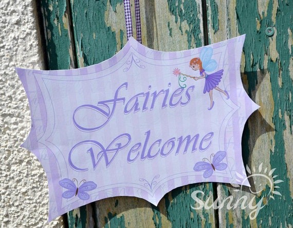 Fairy Garden party (immediate download) printable Welcome sign Il_570xn