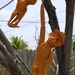 Two Hanging Wicker Monkeys