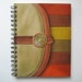 Fashion Spiral Bound Notebook or Journal. Green, brown, orange.