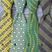 Neckties for Boys in retro yellow green brown