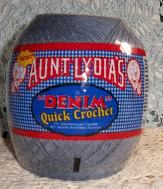 Aunt Lydia's DENIM Quick Crochet Chambray Blue Color Yarn
