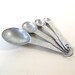 Vintage Measuring Spoons Aluminum Oval
