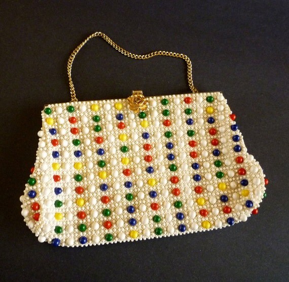 Vintage Beaded Clutch Purse by Lumared