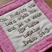 Religious Coaster - Mug Rug - Bible Verse - Scripture - Psalm 34 - Hand Stitched - Home Decor