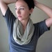 Tan Infinity Scarf - Knit Loop Scarf - Medium Weight Handmade Stone Color Circle Scarf, Cowl