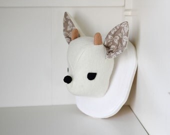 plush deer head mount