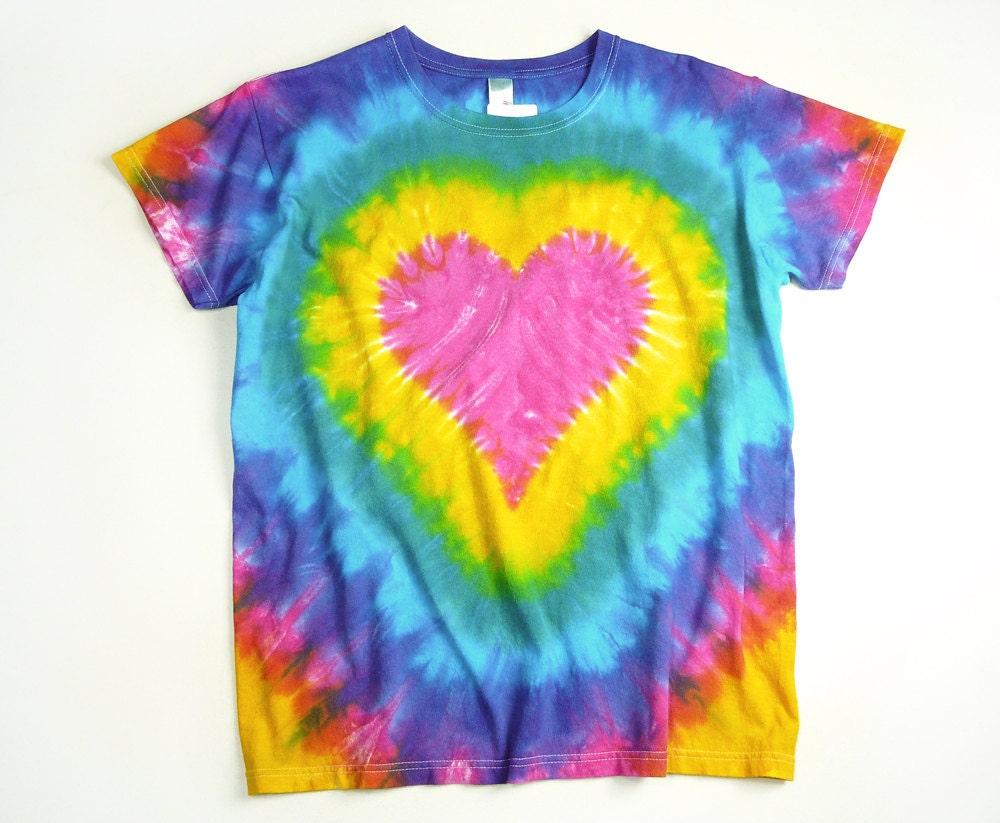 tie dye heart shirts