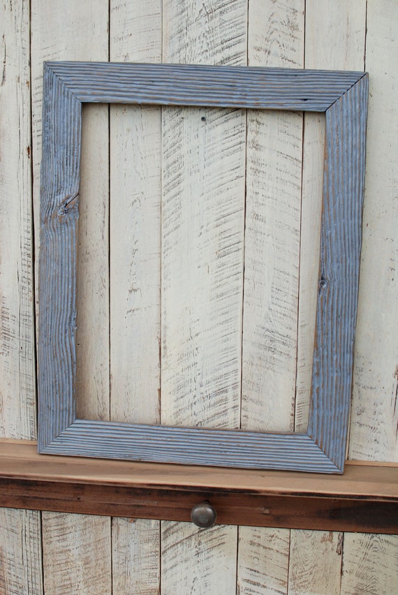 18x24 Grey Driftwood repurposed wood picture frame by oldlikenew