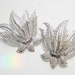 2 Vintage Sterling Filigree Marcasite Leaf Brooches