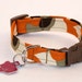 Orange and Brown Camo - Dog Collar - Adjustable