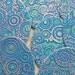 Etched Copper Disks, Sky Blue Ovals, 22mm x 30mm, 1 Pair