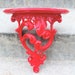 Gorgoues Red Ornate Wall Shelf