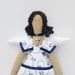 Soft and lovely angel fabric doll,cloth doll sailor doll- brunette,stuffed doll- birthday gift for girls
