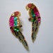 Vintage Retro Sequin and Seedbead PARROT earrings