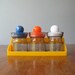 80's Mod Plastic Storage Jar / Shelf Set - RESERVED