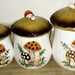 3 piece Merry Mushroom Canister Set